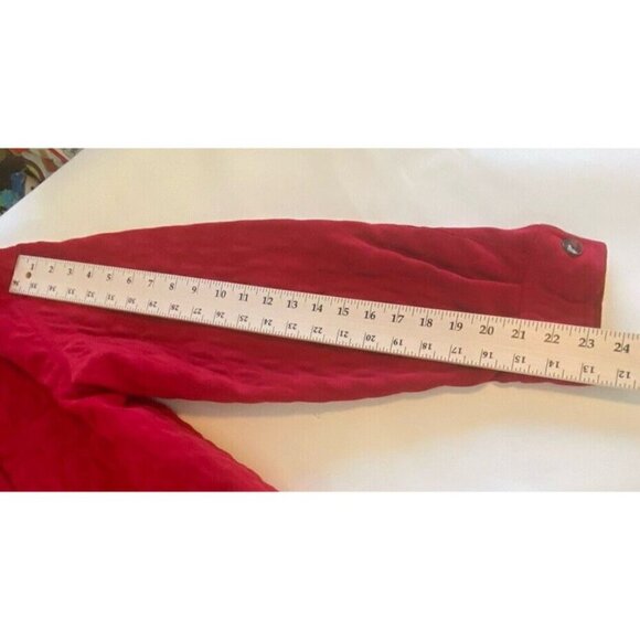 Talbots Red Quilted Lined Shirt Jacket Shacket Womens Sz M Barn Chore Colorful V - Picture 11 of 15